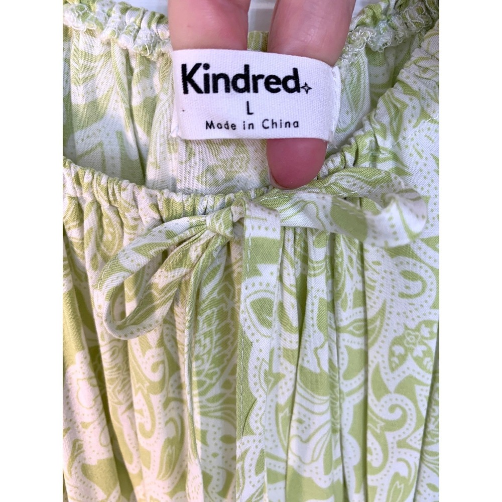 Anthropologie Kindred Tiered Maxi Dress Paisley Smocked Waist Large Cottagecore - Picture 5 of 16